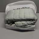 YnM Cooling Weighted Blanket for Adults, 15lbs Heavy Bed Throw Comforter with 100% PE Fabric, Ideal for Hot Sleepers or Summer Days(48x72 Inches for Twin/Full Bed, 15 Pounds,Green)