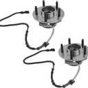 TRQ 2 Piece Front Wheel Bearing & Hub Assembly Set 4WD
