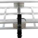 Aluminum Hitch Cargo Carrier 500 lbs Capacity - Folding Luggage Rack for SUV, Car, Truck - Fits 2" Receiver with Powder Coated Angled Shank - 60 x 20 x7 Rustproof Hitch Mount Cargo Basket