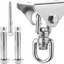 Sensory Swing Hanger 360 Rotatable Swivel Hook Ceiling Mount Hanging Kit Hardwares With Bolts for Indoor Outdoor Porch Hammock Chair Aerial Yoga Therapy Swing (Antirust, 1000lb Weight Capacity)