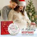 2 x Pregnancy Announcement Christmas Ornaments - Ceramic Baby Coming Soon Ornament 2026, Baby Bump, Pregnancy Gifts for Expecting Mom, Dad - New Parents to Be Gift Ideas from Wife, Husband