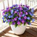 Hommyea Artificial Fake Flowers for Outdoor, 6 Bundles UV Resistant Faux Plants Decoration Silk Flowers No Fade Plastic Flowers for Outside Planters Home Porch Patio Yard Garden Decor