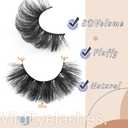 Goddvenus Lashes with Spikies False Eyelashes Faux Mink Lashes Fluffy Natural Look Eyelash Fake Lashes Wispy Full 10-18mm D Curl Strip Eyelashes Pack 7 Pairs