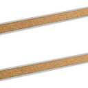 Corksidol Bulletin Bar Strip, Cork Board, Cork Strips, 48" x 1", Classroom, Office, Walls, Cubicle, Aluminum Frame, Include Pins and Adhesive Strip, 2 Pack, (Silver)