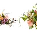 Nearly Natural 4665 Mixed Mini Peony Centerpiece Silk Flower Arrangement,10" D x 34" W x 6.5" H & Rose Candelabrum Silk Flower Arrangement
