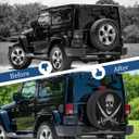 Jolly Roger Pirate Skull Spare Tire Cover with Camera Hole Wheel Tire Cover Fit for RV Trailer SUV Jeep Truck 17 Inch