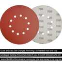 50 Pack 9-Inch 10 Hole 240 Grit Hook-and-Loop Drywall Sandpaper - Aluminum Oxide Sanding Disc for 9" Drywall Sander Wood Furniture Finishing
