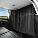 Ovege Car Divider Curtains Sun Shade-Privacy Travel Nap Night Car Camping Detachable Simple Curtain(Black)