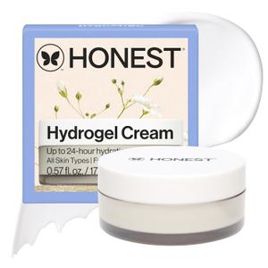 Honest Beauty Mini Hydrogel Cream with Hyaluronic Acid | Lightweight, Moisturizing Water Cream | Gentle for Sensitive Skin, Fragrance Free, Vegan | Travel Size, .57 fl oz (0.57 Fl Oz (Pack of 1))