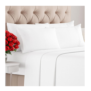 Cal King 6 Piece Sheet Set - Comfy Breathable & Cooling - Ultra-Soft Hotel Luxury Bedding Set with 8-16 Inch Deep Pockets - 1 Flat & 1 Fitted Sheet & 4 Pillowcases - Wrinkle Free & Easy Care - White