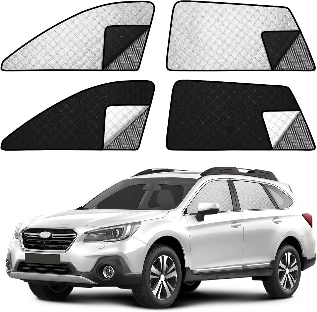 ZATOOTO Car Window Shades for Outback 2015-2020, Double Layer Blackout Shade with Breathable Mesh Screen and Reversible Window Cover Design Privacy & UV Protection for Travel Trip Camping