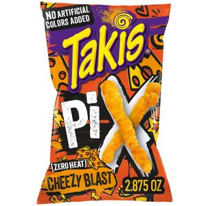 3 x Takis Cheezy Blast Pix 2.875 oz Snack Size Bag, Cheese Flavored Non-Spicy Cheesy Crunchy Corn Puff Snack (EXP 09/04/26)