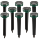 Mole Repellent for Lawns - Gopher Repeller Ultrasonic Solar Powered Vole Repellent Outdoor Waterproof Rat Deterrent Spikes Repellent Snake,Chipmunk,Groundhog,Sonic Mole Stakes for Garden,Yard