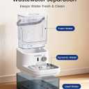 Wastewater Separation Cat Water Fountain No Filter, Stainless Steel Pet Water Fountain with Radar Sensing, Wireless Cat Fountains for Drinking, No Pump, Totally 5.7L, 30db Low Noise