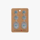 Brand: Novaearring. Western Earrings Jewelry for Women Vintage Concho Earrings Oval Turquoise Dangle Earrings Country Concert Outfits Concho Jewelry Gift