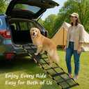 IPETBA Dog Ramp for Car, Extra Wide 20x75 Long, Folding Outdoor Pet Ramp for Large Dogs Non-Slip Dog Car Ramp for Truck, SUV, RV (Up to 200 lbs-Outdoor)