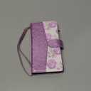 UEEBAI Wallet Case for Samsung Galaxy S25 FE 5G, PU Leather Wallet Magnetic Closure Handbag Zipper Pocket Cover Kickstand Card Slots with Hand Strap Rose Flip Case for Women - Bling Purple