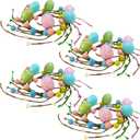Winlyn 4 Pcs Easter Egg Candle Rings Wreaths Spring Egg and Pip Berry Candle Rings Artificial Easter Egg Candle Holder Mini Wreaths 9.5" Wide for Easter Spring Holiday Home Kitchen Table Centerpiece