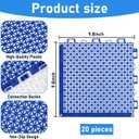 20Pcs Pool Drainage Mat,10.3" x 10.3"Above Ground Walkways, Pool Mat with Multiple Splicing Methods to Prevent Dirt from Entering The Pool,Interlocking Plastic Floor for Pools, Spas, Passways