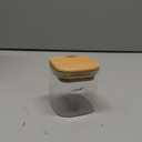 Nuenen Set of 24 Airtight Square Spice Containers 4 oz Glass Spice Jars with Bamboo Lid Small Seasoning Jars Empty Food Storage Containers for Pantry Clear Food Canisters for Kitchen Sugar Coffee