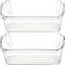 240363702 Refrigerator Door Bin Shelf Replacement for Frigidaire fridge | Refrigerator Bottom Side Door Bin Replace 240363704 240363705 240363708 by Fetechmate, 2 pack ABS, Durable and Stable
