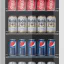 Honeywell Beverage Refrigerator and Cooler, 115 Can Mini Fridge with Glass Door for Soda Beer or Wine for Office or Bar with Adjustable Removable Shelving, Commercial Grade
