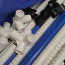 6 Pcs Dog Agility Training Equipments Dog Agility Jumps Hurdles Adjustable Jumps Hurdles Pet Jump Bars with Bag and Whistle for Indoor Outdoor Dogs Pet Jump Course Game(Blue and White)