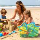 SupMLC Mesh Extra Large Beach Bags and Totes - Holds Toys, Towels, Sand Away - For Children's Toys, Market, Grocery, Picnic
