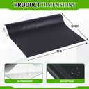 Pushglossy 1 Roll EPDM Rubber Roofing Membrane 39" x 15ft, Self-Adhesive Waterproof Underlayment, 47 Mil Reinforced Flat Roof Sheet, Ice and Water Sheet for RV, Shed, Garage and Patio