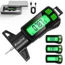 Preciva Rechargeable Tire Tread Depth Gauge, Touch Screen Digital Tire Depth Gauge with Lighting, in/MM/F Conversion, IP54 Waterproof, Auto Power Off, for Tread Depth, Brake Shoe and Pad Wear