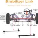 Front Sway Bar Links Stabilizer Bar Link Kit Fit for Lexus ES300 ES330 RX330 RX350 RX350L RX400H RX450H RX450HL Toyota Highlander/Venza/Avalon/Solara/Camry K90344