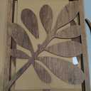 qmmp Modern Wooden Wall Sculptures - Set of 3 - Home Decor Accent - Large Wall Art for Living Room, Bedroom, Office - Easy Installation (Walnut, Large - Tree Leaves)