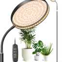 LED Full Spectrum Growing Lights with 3/9/12H Timer, 10 Level Dimmable, Height Adjustable Standing Plant Light for Large Tall Small Plants, Floor Grow Light for Indoor Plant-Matte Black