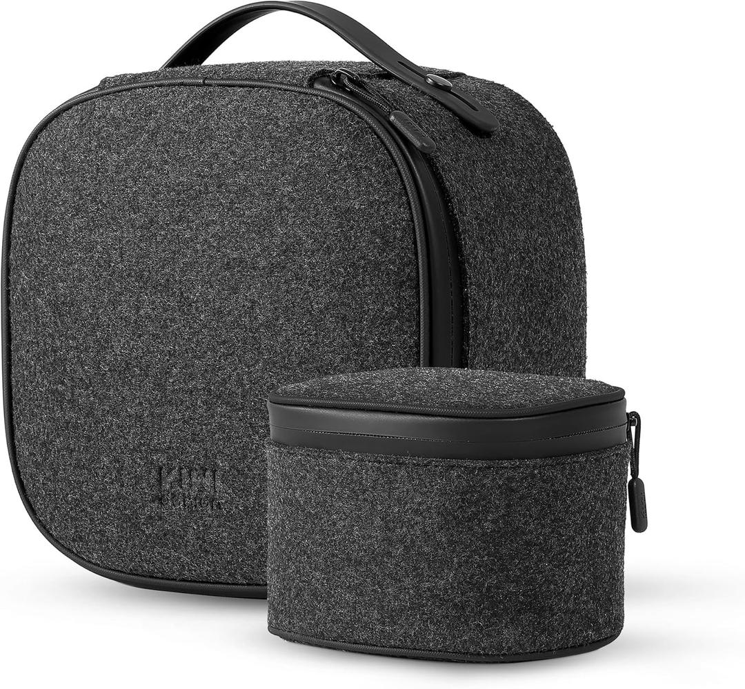 KIWI design P4 Carrying Case Compatible with Meta Quest 3S/3/2/Vision Pro Original Strap and Touch Controllers Accessories, Not for Any Elite/Halo or Battery Strap, Ideal for Travel and Home Storage