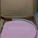 Pink Elongated Toilet Seat Natural Wood Toilet Seat with Zinc Alloy Hinges, Easy to Install also Easy to Clean, Scratch Resistant Toilet Seat by Angol Shiold (Elongated, Pink)