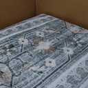 10x14 Vintage Area Rug: Washable Neutral Soft Non Slip Thin Large Floor Carpet for Living Room Bedroom Kitchen Dining Room Home Office Farmhouse Indoor - Taupe