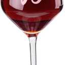 14 Ounce Classic Crystal Wine Glass,A-Z Monogrammed Wine Gifts For Women,Engraved Personalized Wine Glass,Funny Wine Lover Monogram Gifts For Women,Unique Wine Glasses Gift (S)