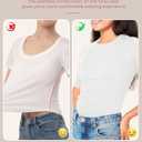 BAMBOO COOL Women's Seamless Tight T-Shirts Slim Fit Basic Ribbed Tees Short Sleeve Crew Neck Top (White, XL)