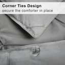 Pinch Pleat Goose Feather Microfiber Down Comforters King Size, Grey 100% Cotton Duvet Insert, Fluffy Medium Warmth Bedding Comforter with Corner Loops (Light Grey, 106 x 90 Inch)