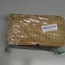 Moosky Wicker Shelf Baskets with Lid,Handwoven Seagrass Basket for Storage Basket Bins Rectangular Home Organizer Gift Boxes (Natural Small)