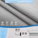 No-Drill Motorized Blackout Blinds with Remote, Grey, 35" x 72"