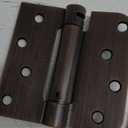 goldenwarm 3pack Oil Rubbed Bronze Door Hinges 4 Inch Self Closing Spring Door Hinge with Square & 5/8" Radius Corners - Adjustable Door Closing, Residential & Heavy-Duty Hardware