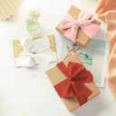 2 x Pretty Jolly Red Pink White Chiffon Ribbon for Gift Wrapping 3 Rolls 2 Inch x 7Yd Silk Ribbons Handmade Fringe Fabric Ribbon for Flower Bouquet,Wedding Invitations,DIY Crafts and Hair Bows