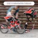 Kids Bike Helmet with Chin Guard, Adjustable Detachable Childrens Full Face Helmet for Girls and Boys, Cycling Helmets Skateboard, Scooter