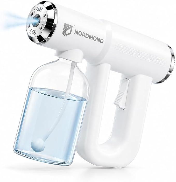 The Original Disinfectant Fogger Machine  Professional Sanitizer Sprayer  ULV Atomizer & Nano Steam Gun – Rechargeable Barber Spray Gun with Blue Light V2