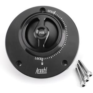 Keyless Fuel Cover Gas Tank Cap for Yamaha YZF-R1 2004-2017, YZF-R6 2003-2016, FJ-09/MT-09 Tracer 2013-2016, FJR 1300 2006-2016, FZ8 2011-2015, MT-03 All Year (black)