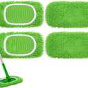 Reusable Microfiber Mop Pads,4Pcs Compatible with Sweeper Sweeping Mopping pad Refills Cloths for Surface/Hardwood Floor Cleaning (4pack(green))