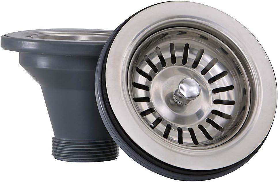 Highpoint Stainless Steel Drain for Thick Fireclay Sinks - 4.5