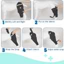 Dog Rear Leg Sleeve to Stop Licking, Upgraded Leg Shap to Stop Slipping, for TPLO Surgery, Skin Conditions, Wounds, Breathable Soft Fabric (Black, Left Leg, XXL) (Black, XXL)
