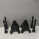 Therwen Eiffel Tower Sculpture, Alloy Metal 15 Inch Paris France Statue, Black, Tabletop Decor, Set of 4, Gift for Party, Housewarming, Anniversary, Birthday, Corporate Events